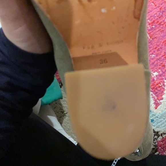 Rag & Bone / Newbury canvas olive green heeled Ankle Boot 36 6 - Picture 4 of 7